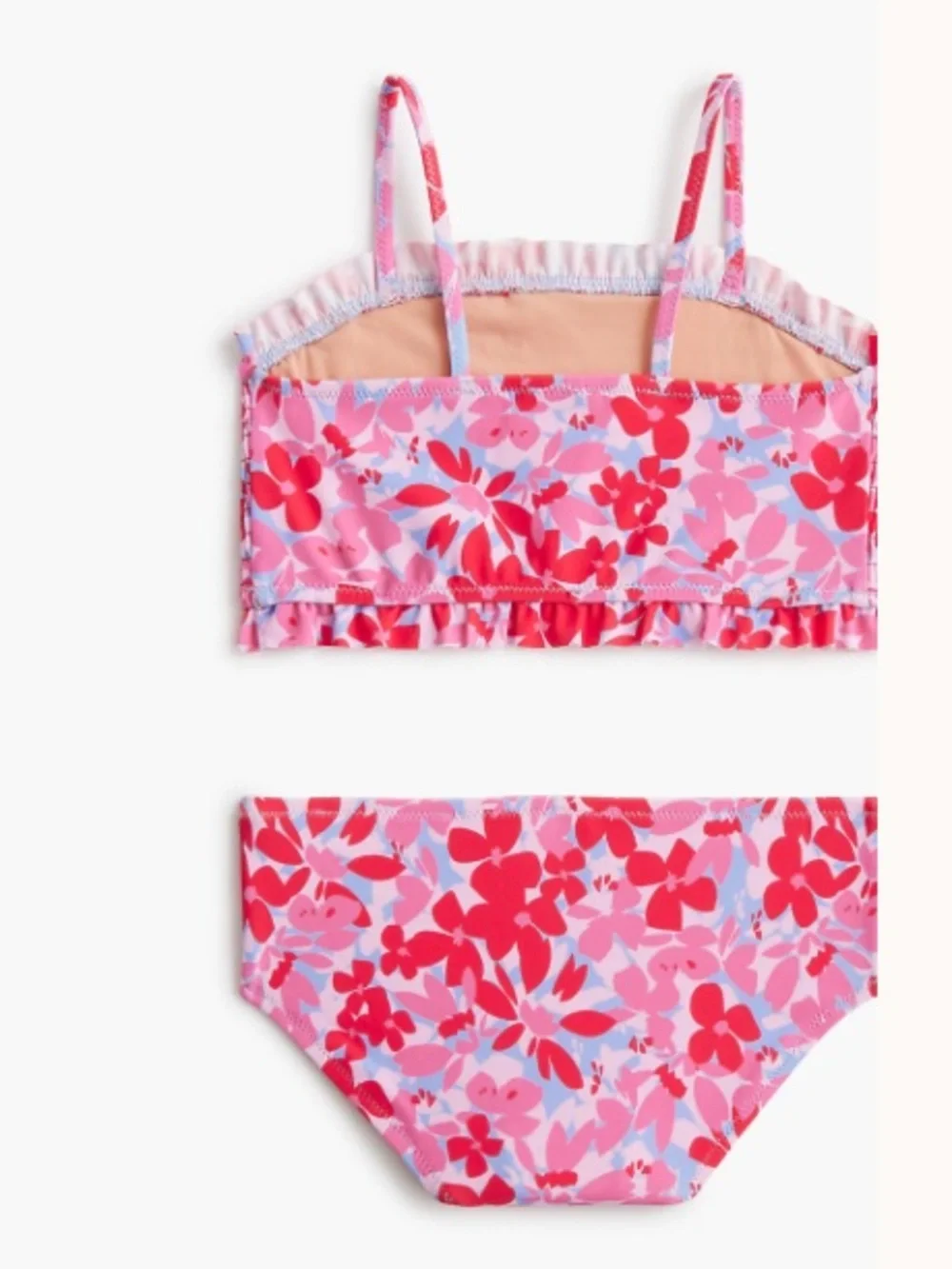 J crew Girls' floral smocked bikini set